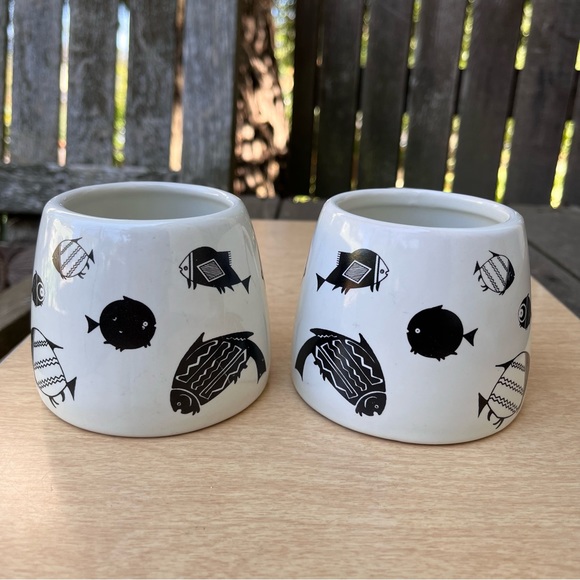 The Treasure Chest Vintage 1998 Mimbres Fish Mug Design #215 Set Of 2 - Picture 4 of 16